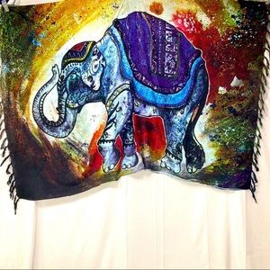 Elephant Print Tapestry Sarong